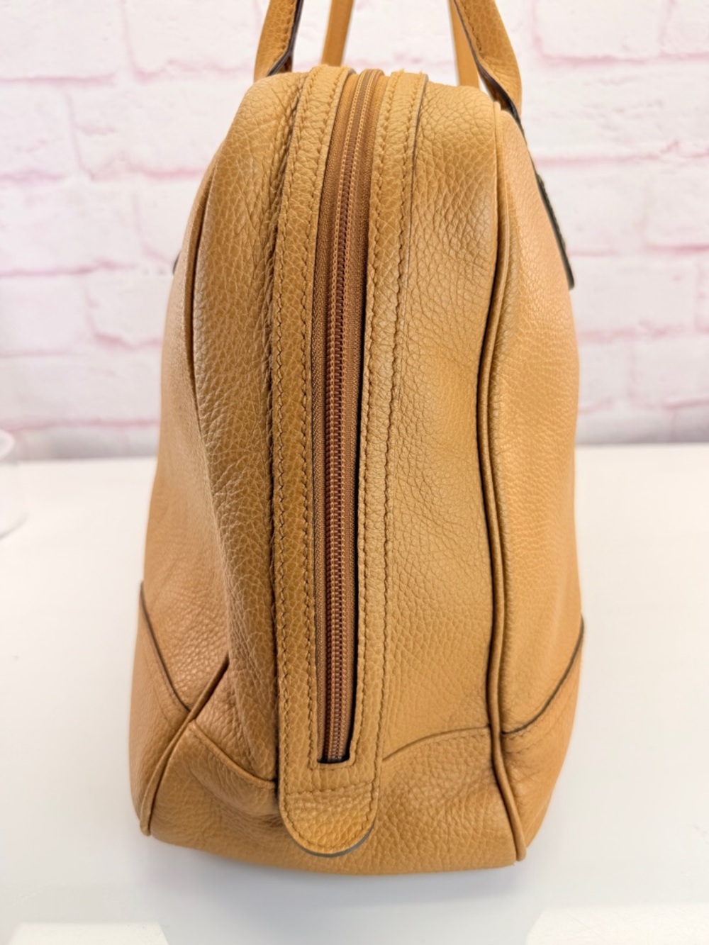 Gucci Princy Web Large Tan Leather Tote Bag Rare - Picture 3 of 16